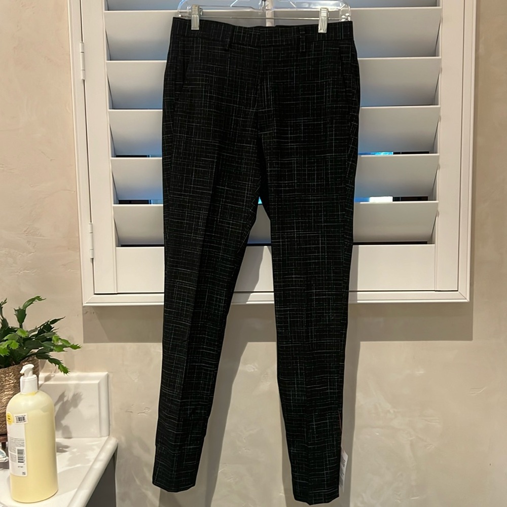 ASOS men’s pants black windowpane